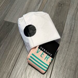 90s Vintage Logo Socks 🧦 peach 🍑 color / Size Large